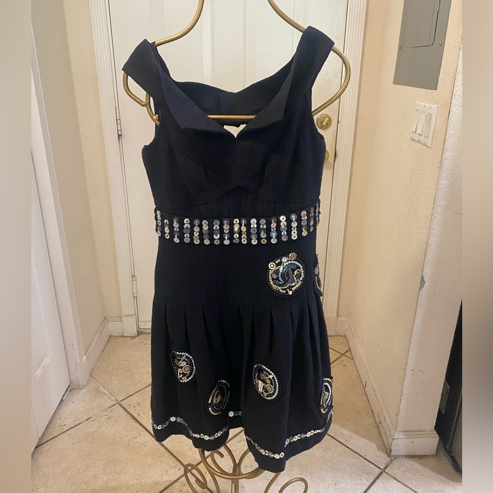 Chanel sequin sleeveless timeless dress